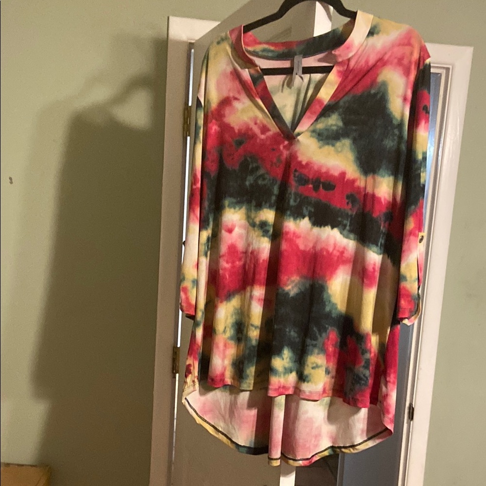 Honeyme Colorful Tie-Dye Women's Tunic